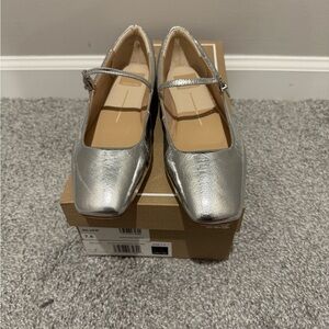 Dolce Vita Silver Mary Jane Flats